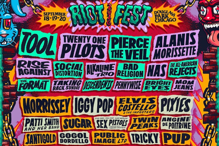 Riot Fest Announce 2026 Lineup Featuring Twenty One Pilots, Pierce The Veil, Tool & More